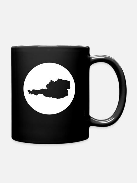 Österreich - Tasse einfarbig - Schwarz