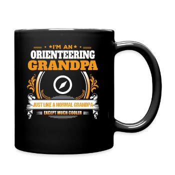 Orientierungslauf-Großvater-Hemd-Geschenk-Idee - Tasse einfarbig - Schwarz - Rechts