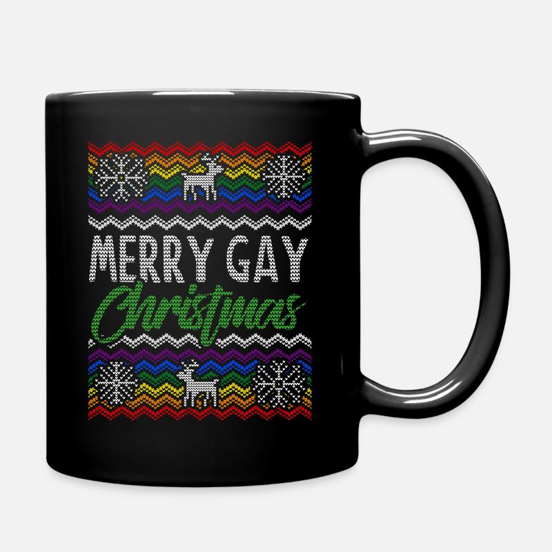 Gay Pride laid de Noël chandail cadeau de Noël - Mug uni - noir