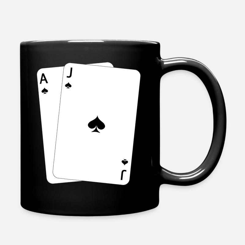 Blackjack AJ - Tasse einfarbig - Schwarz