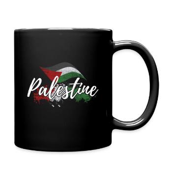 Freedom for Palestine Gift Gaza Israel - Full Colour Mug - black - Right