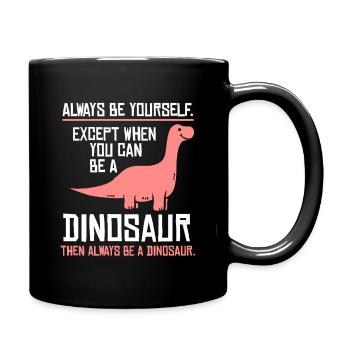 toujours être un dinosaure cadeau végétarien dino - Mug uni - noir - Droite
