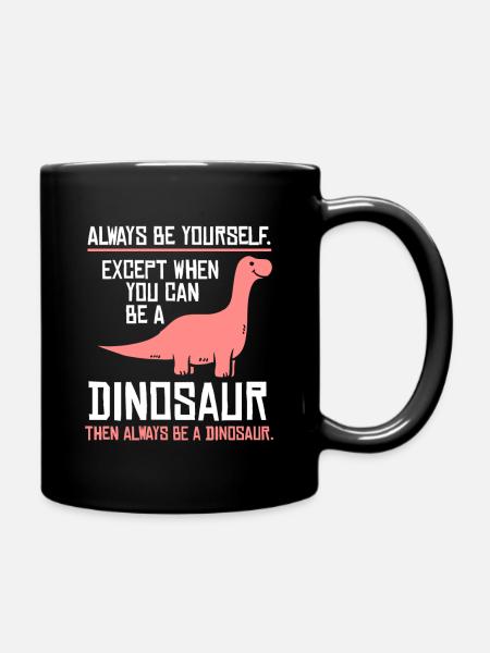 toujours être un dinosaure cadeau végétarien dino - Mug uni - noir