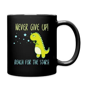 abandonner cadeau étoiles étoiles mortes dino - Mug uni - noir - Droite