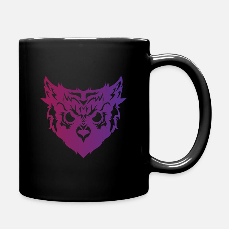 Eule mit bösem Blick Uhu Vogel Geschenk - Mug uni - noir
