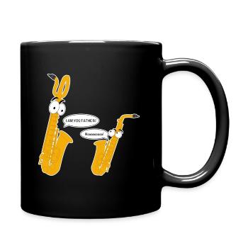 Personified baritone saxophone. - Full Colour Mug - black - Right
