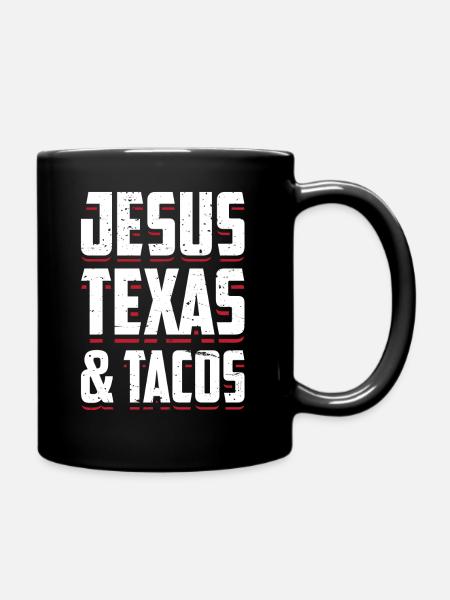 JESUS TEXAS & TACOS - Tasse einfarbig - Schwarz