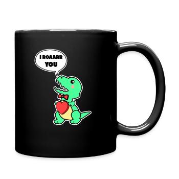 Dino Day vous donne son cadeau coeur de la Saint-Valentin - Mug uni - noir - Droite