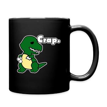 Dino papier toilette drôle animal pauvre cadeau dinosaures - Mug uni - noir - Droite