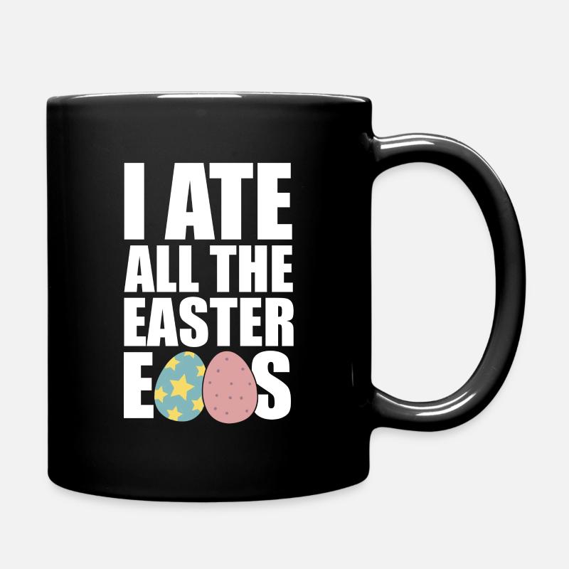 Easter eggs eaten gift celebration hunger food - Full Colour Mug - black