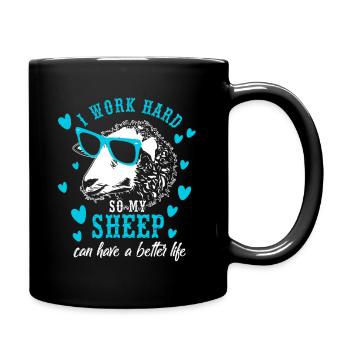 Travailler Mes brebis a un meilleur cadeau de la vie - Mug uni - noir - Droite