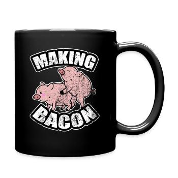 porcs truie sale vintage bacon cadeau animaux - Mug uni - noir - Droite