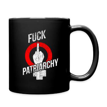 Fuck the patriarchy vintage socialism feminist - Full Colour Mug - black - Right