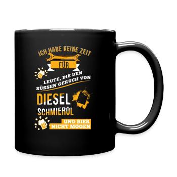 Diesel Mechaniker LKW Mechaniker Tshirt Geschenk - Tasse einfarbig - Schwarz - Rechts