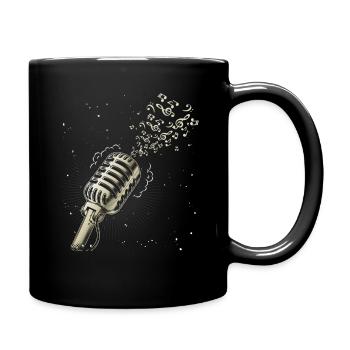 Vintage micro partitions explosion musique son plaisir - Mug uni - noir - Droite