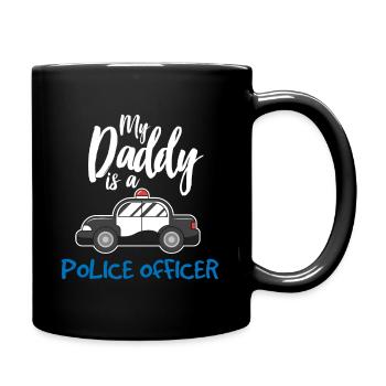 Polizei Polizist Gesellschaft Auto Blaulicht blau - Tasse einfarbig - Schwarz - Rechts