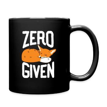 Zero Fox Given Lustiges T-Shirt Geschenk Fuchs - Tasse einfarbig - Schwarz - Rechts