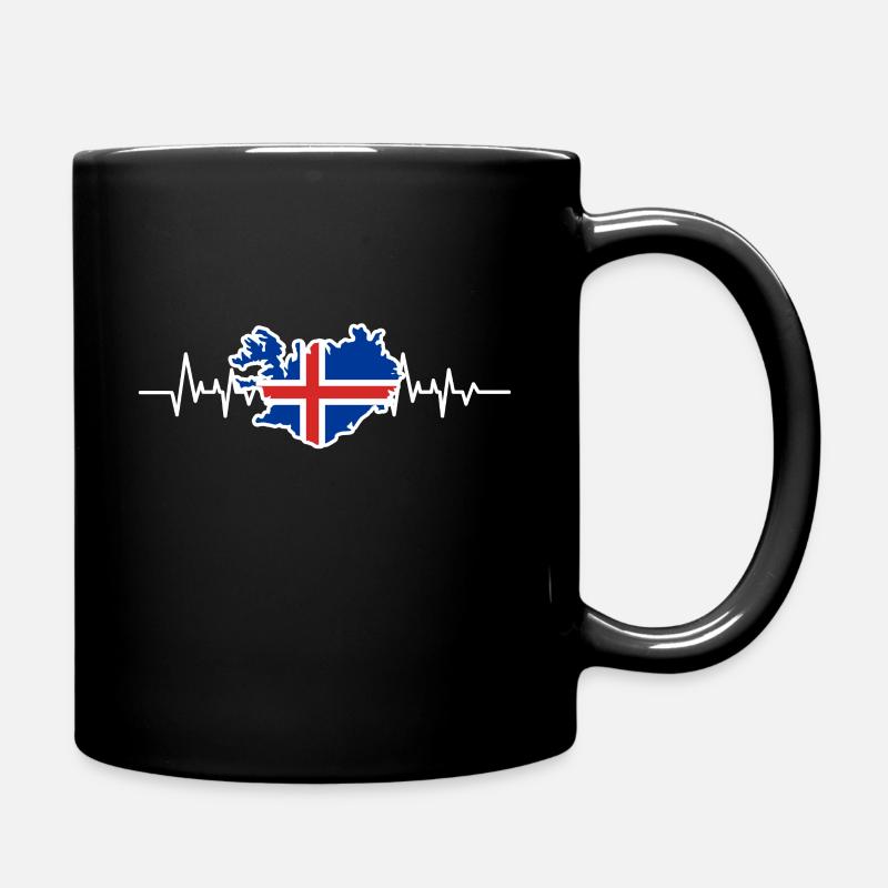 Island - Tasse einfarbig - Schwarz