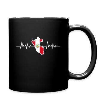 Peru - Tasse einfarbig - Schwarz - Rechts