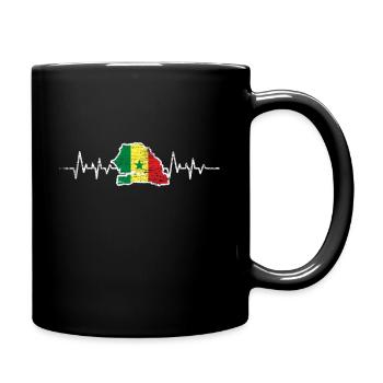 Senegal flag - Full Colour Mug - black - Right