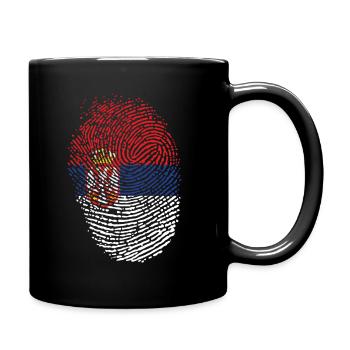 Serbien - Tasse einfarbig - Schwarz - Rechts
