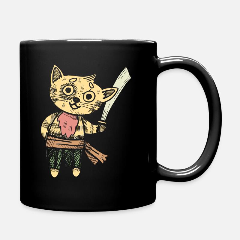 chat pirate chat dur chemise drôle - Mug uni - noir