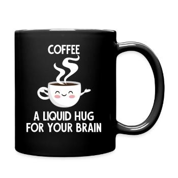 Coffee - Brain - Coffee Drinker - Gift - Full Colour Mug - black - Right