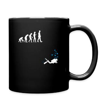 Plongée shirt Evolution cadeau Diver drôle - Mug uni - noir - Droite