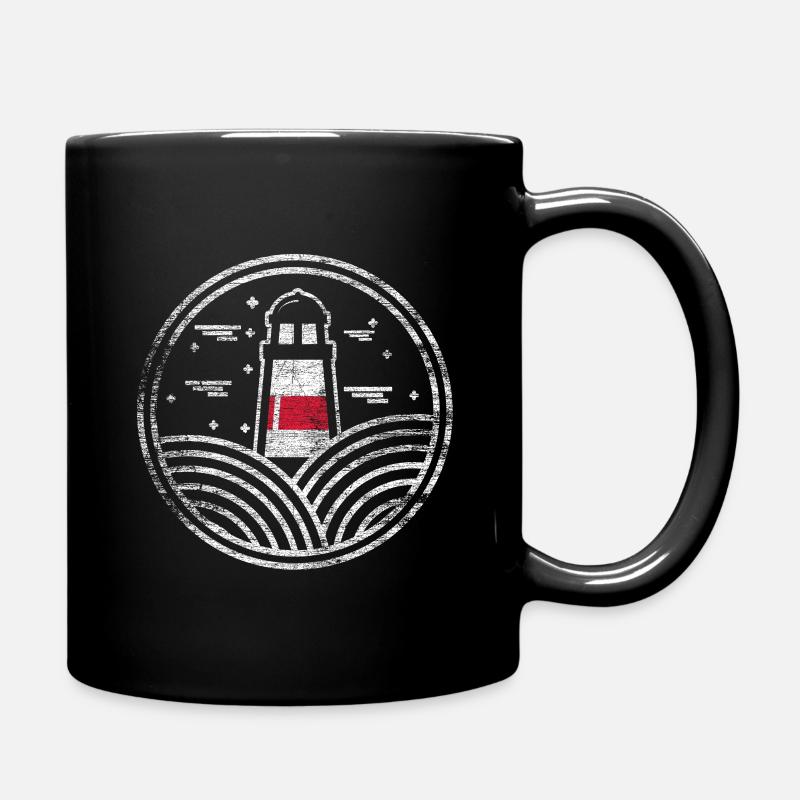 cru phare plage vagues Mer du Nord cadeau - Mug uni - noir