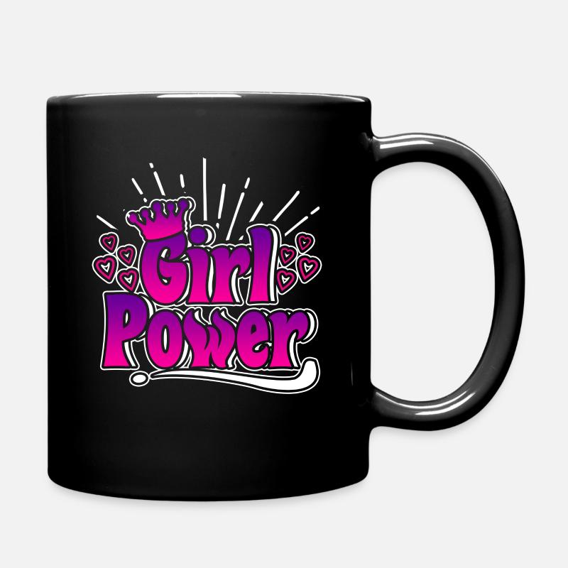 Girl Power - Mädchenpower - Tasse einfarbig - Schwarz