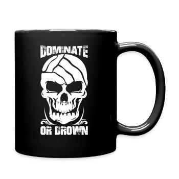 Water-polo water-polo dominer ou noyer crâne - Mug uni - noir - Droite