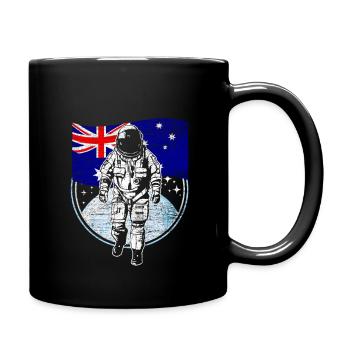 drapeau Australie dans l'espace des astronautes cadeau - Mug uni - noir - Droite