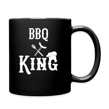 Grillen - Grillmeister - Barbecue - Grillkönig - Tasse einfarbig - Schwarz - Rechts