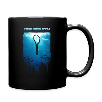 Freediving Freediving T-Shirt Apnea One Breath - Full Colour Mug - black - Right