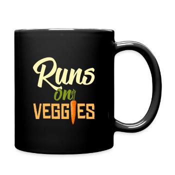 Assaut les légumes végétarien cadeau végétalien - Mug uni - noir - Droite