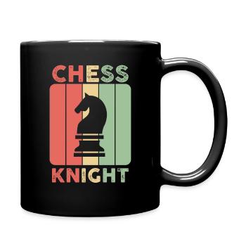 Schach Schachbrett Schachzug Spaß Geschenk Spiel - Tasse einfarbig - Schwarz - Rechts