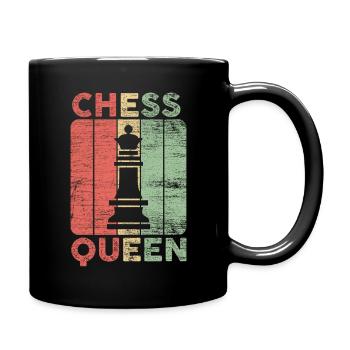 Chess Queen Queen Crown Chess Mat Gift - Full Colour Mug - black - Right