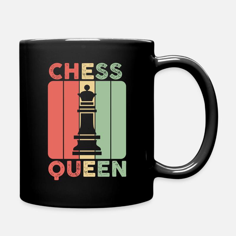 Schach Figuren Geschenk bunt Spiel Strategie - Tasse einfarbig - Schwarz
