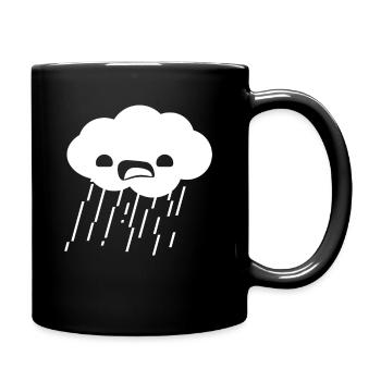 Regenwolke Traurig Gefühl Geschenk Regen Weinen - Tasse einfarbig - Schwarz - Rechts