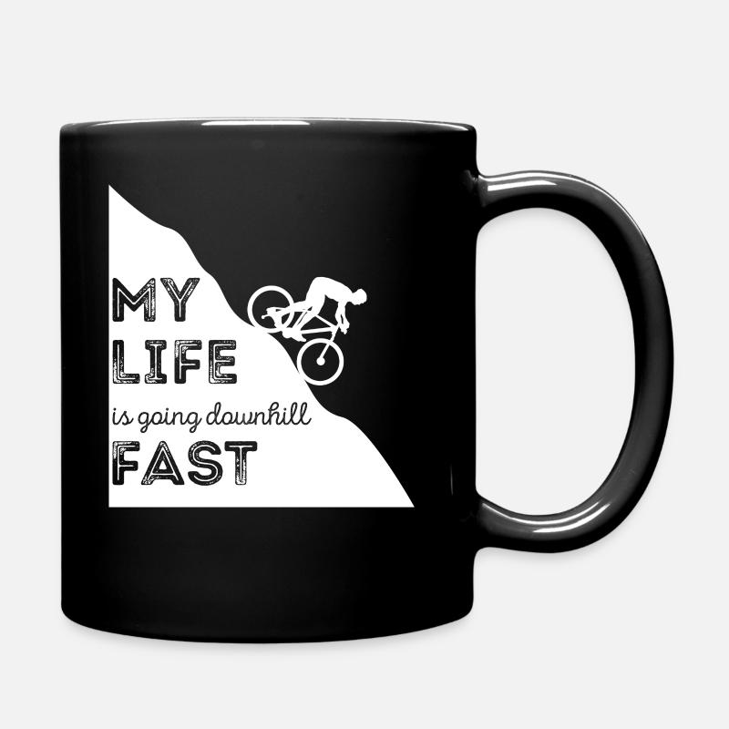 Mountainbiken - Mountainbike - Mountainbiker - Tasse einfarbig - Schwarz