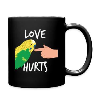 Budgie T-Shirt Perroquet cadeau drôle - Mug uni - noir - Droite