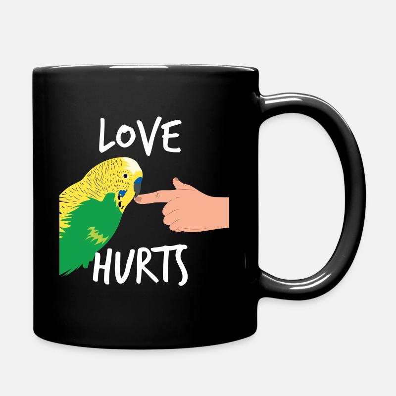 Budgie T-Shirt Parrot Funny Gift - Full Colour Mug - black