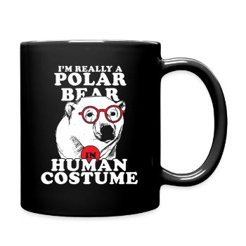 Polar bear polar bear gift north pole fish water - Full Colour Mug - black - Right