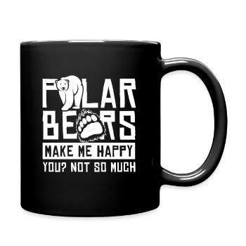 Polar bear polar bear animal gift cold nature bear - Full Colour Mug - black - Right