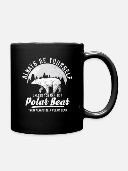Polar Bear Gift Animal Bear Polar Bear Arctic - Full Colour Mug - black