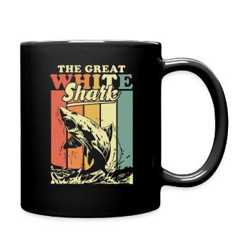 Requin poisson animal eau coloré cadeau mer océan - Mug uni - noir - Droite