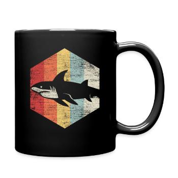 requin blanc poisson mer animal cadeau prédateur - Mug uni - noir - Droite