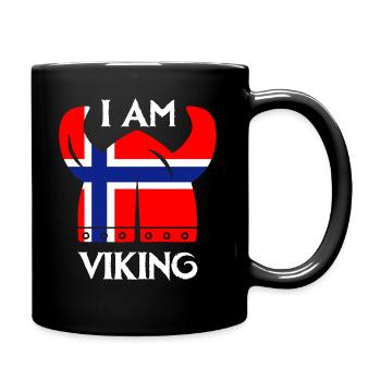 I am Viking and Norwegian National Pride - Full Colour Mug - black - Right