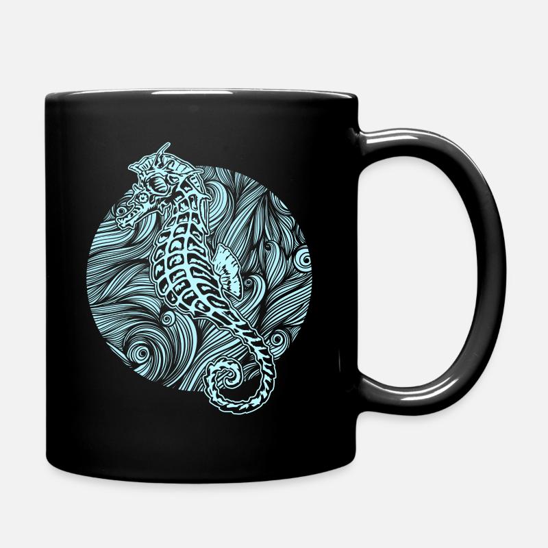 Seepferd Seepferdchen Fisch Meer Ozean Geschenk - Tasse einfarbig - Schwarz