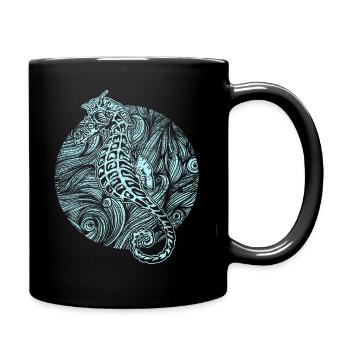 Hippocampe hippocampe poisson mer océan cadeau - Mug uni - noir - Droite
